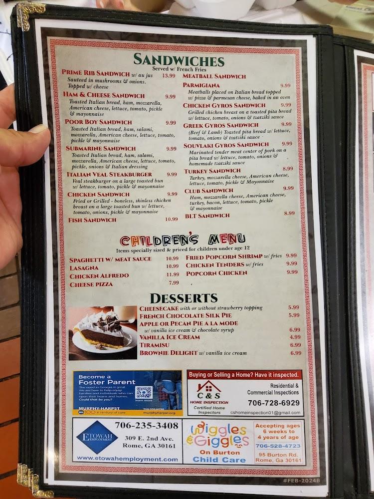 Zorba's Menu image 1